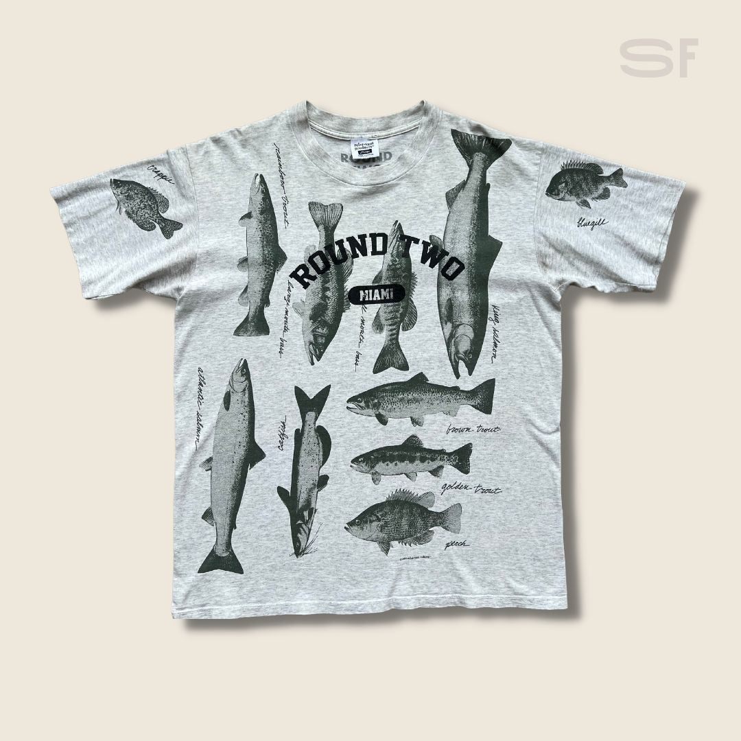 Men's Salmon Fishing T Shirt North American Salmon Shirts Vintage T-shirt  Fisherman Shirt Fishing Gift Idea Tee 